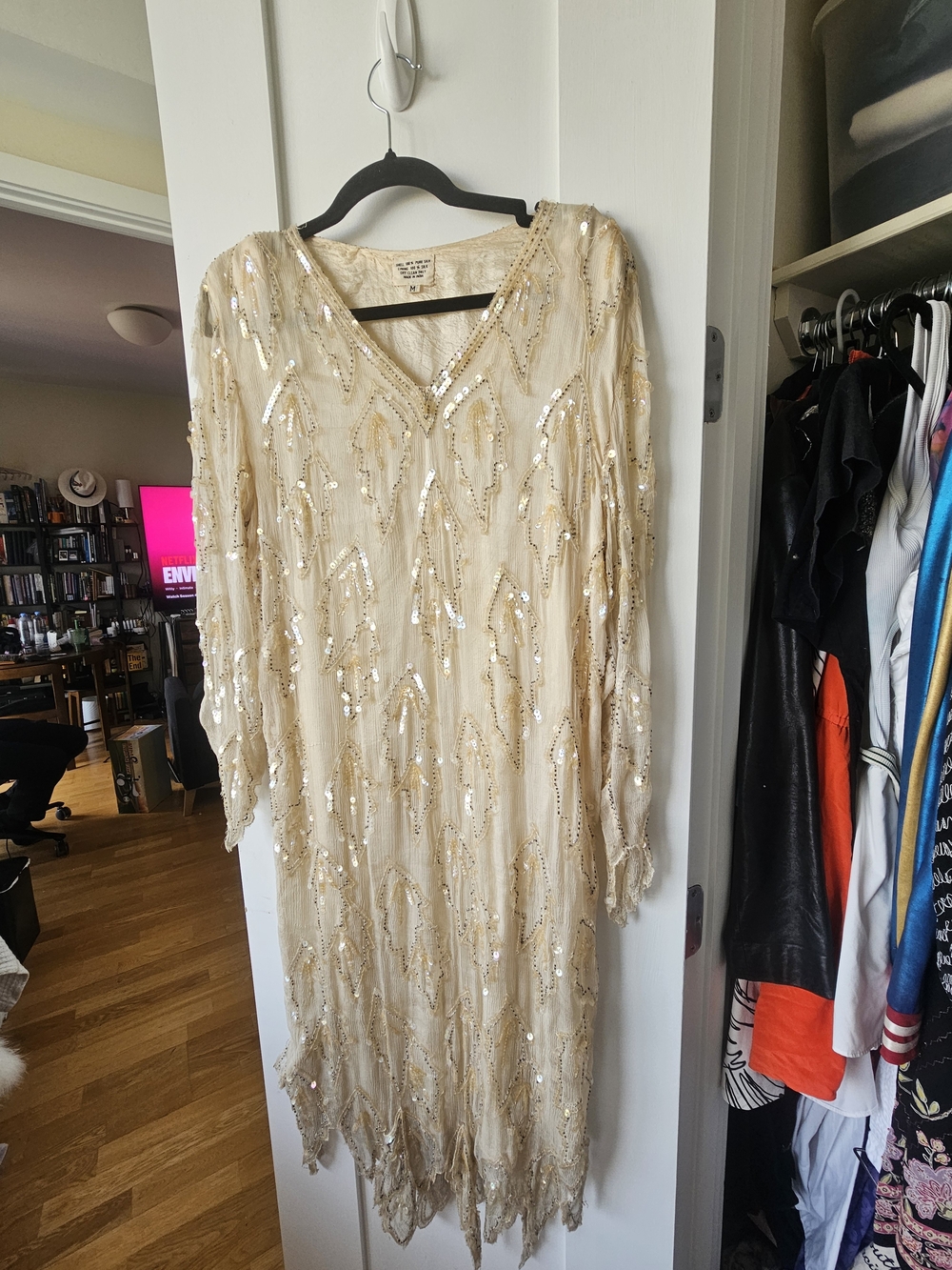 Silk Shell & Lining Garment - Champagne Color
